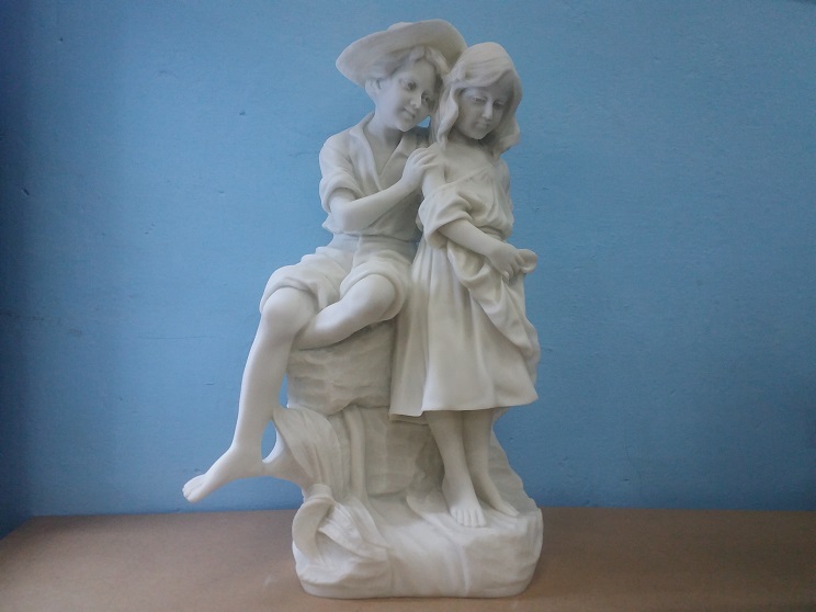 Boy & Girl Marble Statue