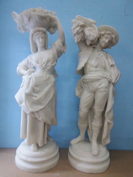 Roman Couple Marble Statue