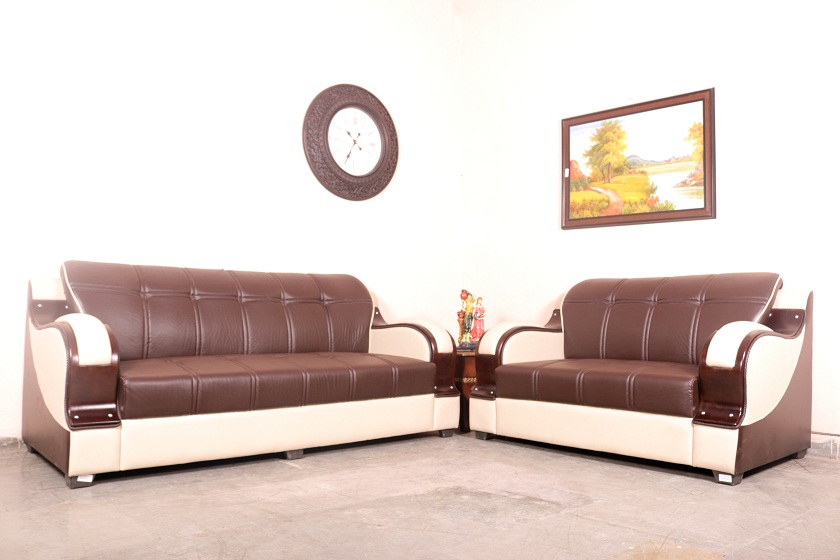 Cream And Brown Sofa Used Furniture For Sale
