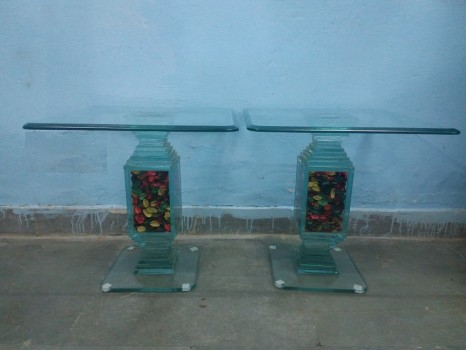 used Designer Glass Side Table