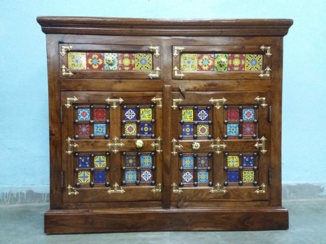 used Colorful Solid Wood Side Board 