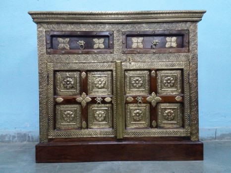 used Solid Wood Brass Fitted Chest