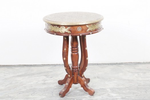 used Round Brass Side Table