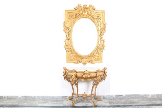 used Golden Mirror Console