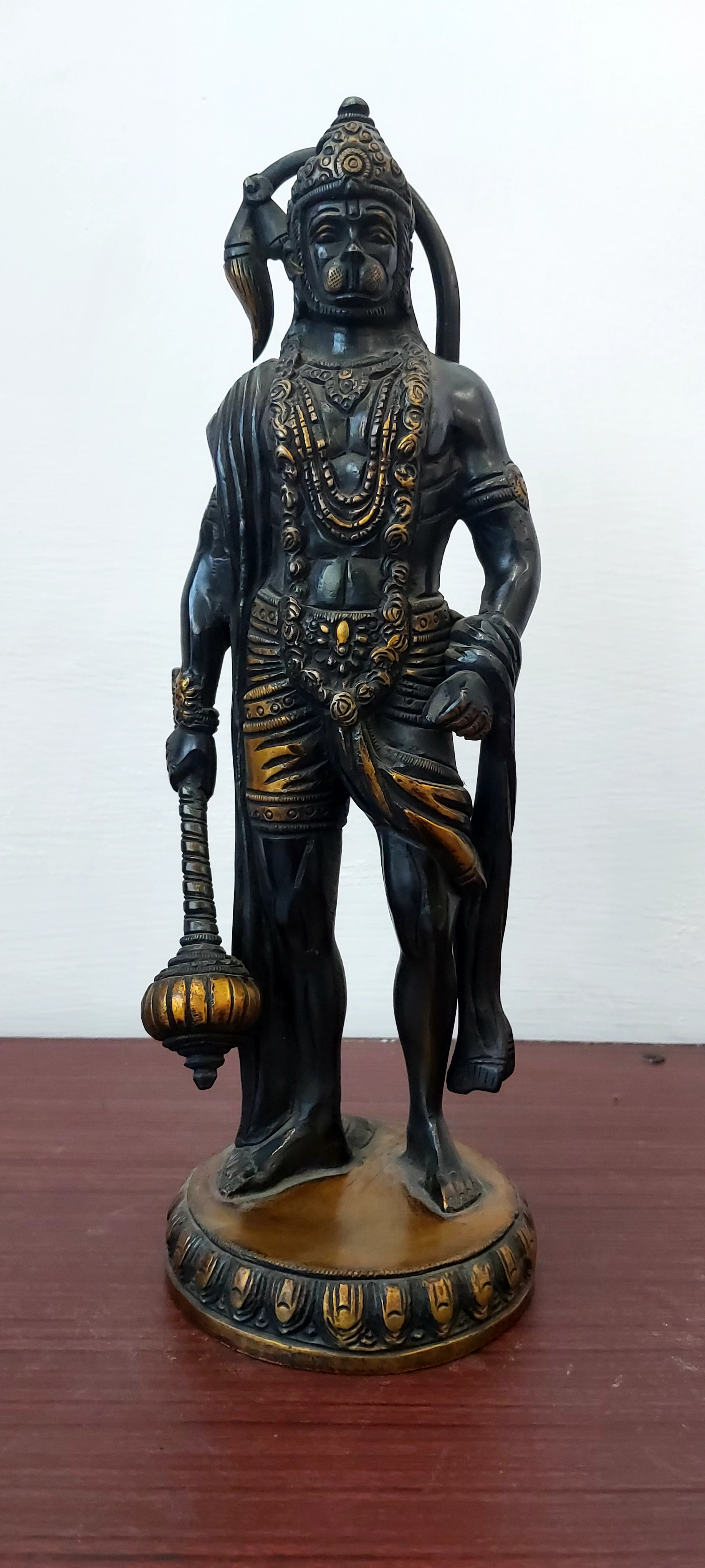 Brass Black Hanuman Ji Standing