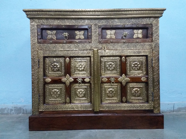 Solid Wood Brass Fitted Chest