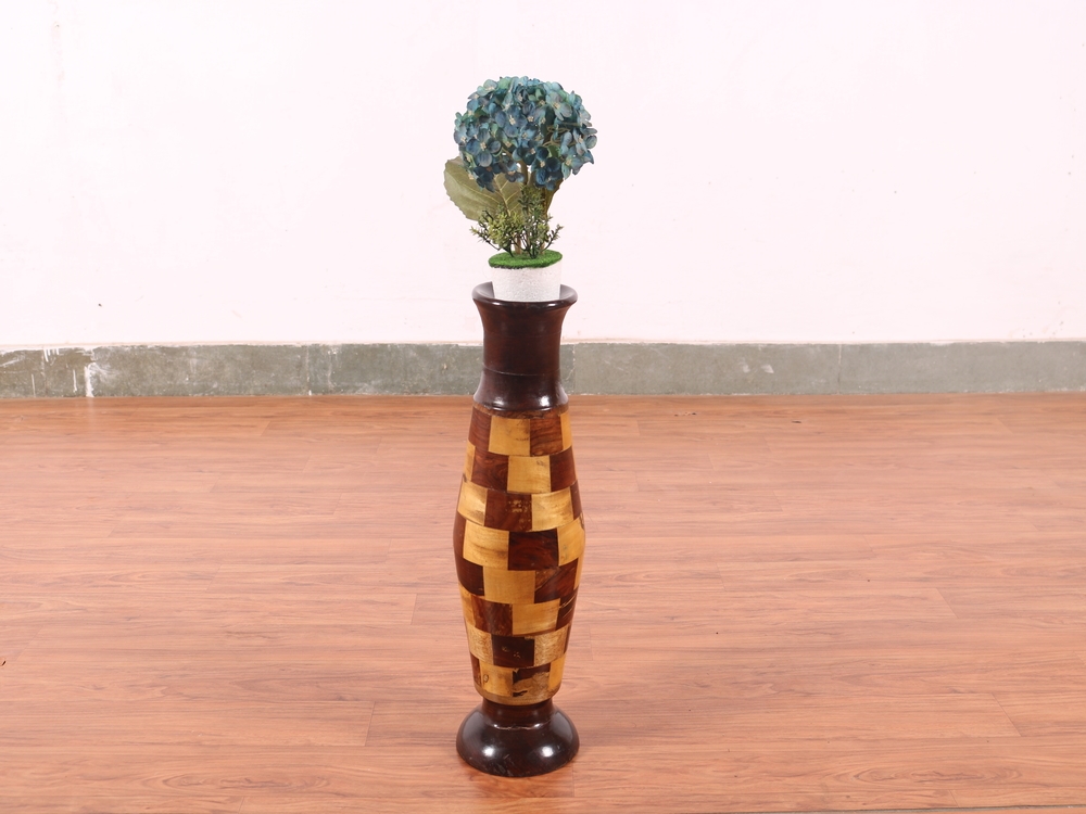 Wooden Vase 18 Inch