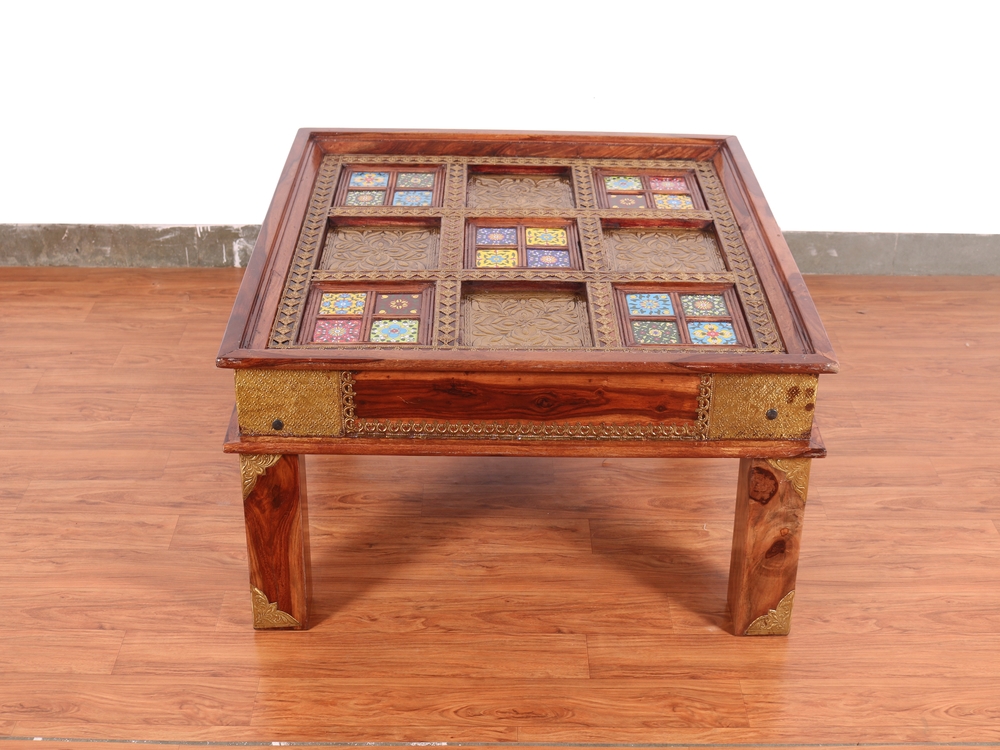 Squire Brass & Tile Coffee Table