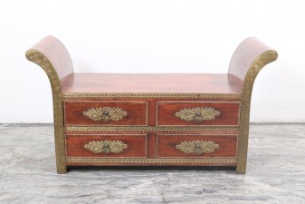 used Solid Brass Fitted Settee