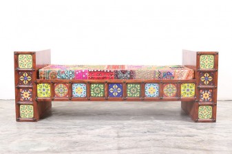 used Solid Wood Tile Fitted Couch