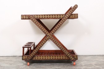 used WD & Brass Fitted Serving Trolley