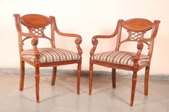 used Teak Wood Bedrooms Chair Pair