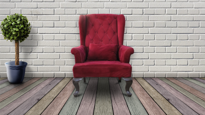 used Wooden High Back Chair