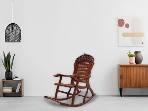 used Teak Wood Rocking Chair