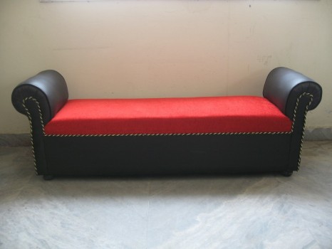 used Red & Black Settee