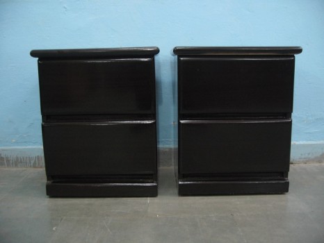 used Bed Side Table with Glass Top