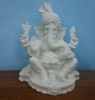 used Ganesha White Statue