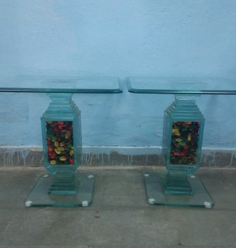 used Designer Glass Side Table
