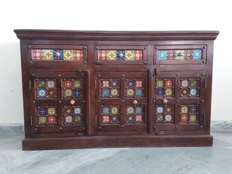 used Sheesham Wood Side Board 2