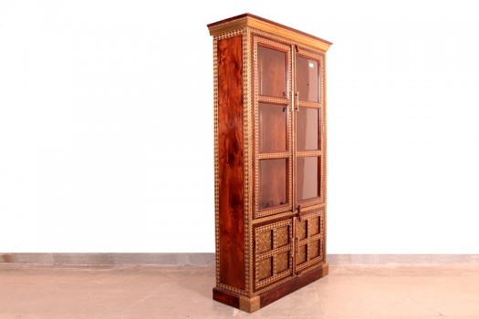used Solid Wood Brass Book-Shelf