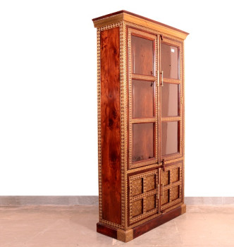used Solid Wood Brass Book-Shelf