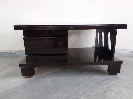 used Glass Top Wooden Center Table