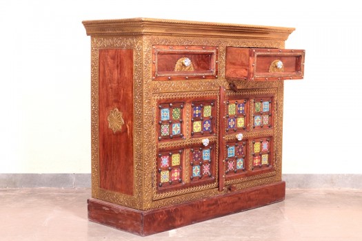 used Brass or Tile Side Board