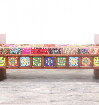 used Solid Wood Tile Fitted Couch