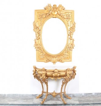 used Golden Mirror Console