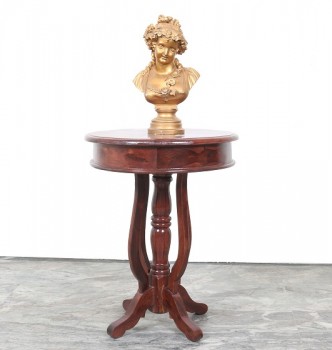used Solid Wood Side Table Round