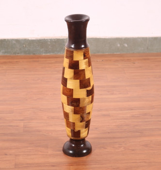 used Wooden Vase 20 Inch