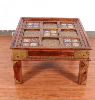 used Squire Brass & Tile Coffee Table