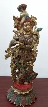 used Brass Radha Standing