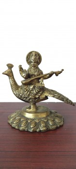 used Brass Sarswati Ji