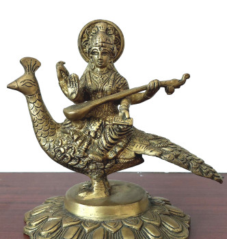 used Brass Sarswati Ji