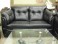 7 Seater Black Leatherite Sofa
