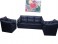 5 Seater Black Leatherite Sofa