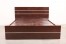 Plain Brown Bed with Mattress