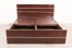 Plain Brown Bed with Mattress