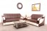 Cream & Brown Sofa