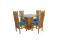 4 Seater Pine Wood Dining