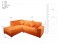 Orange L Sofa with Settee