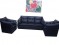 second hand5 Seater Black Leatherite Sofa