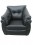second hand5 Seater Black Leatherite Sofa