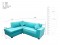 second handSky Blue L Sofa with Settee