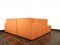 second handOrange L Sofa with Settee