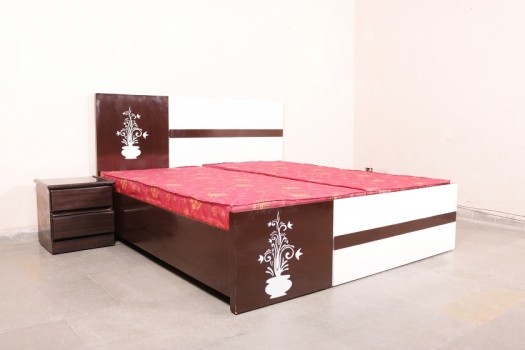used Flower Double Bed With Mattress