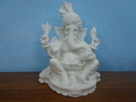 used Ganesha White Statue