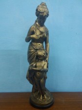 used Lady with Son Statue