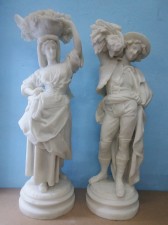 used Roman Couple Marble Statue